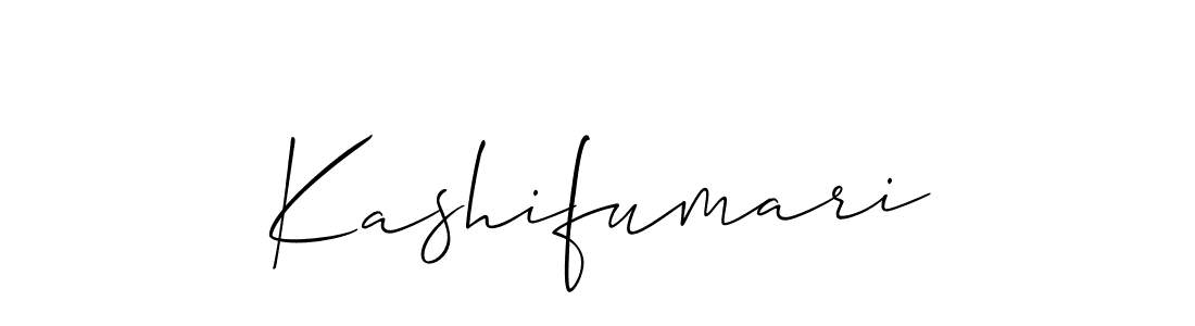 Design your own signature with our free online signature maker. With this signature software, you can create a handwritten (Allison_Script) signature for name Kashifumari. Kashifumari signature style 2 images and pictures png