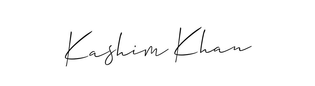 Make a beautiful signature design for name Kashim Khan. With this signature (Allison_Script) style, you can create a handwritten signature for free. Kashim Khan signature style 2 images and pictures png