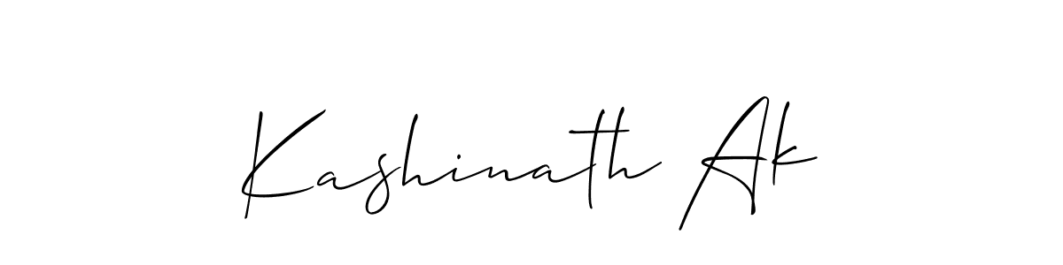 Also we have Kashinath Ak name is the best signature style. Create professional handwritten signature collection using Allison_Script autograph style. Kashinath Ak signature style 2 images and pictures png