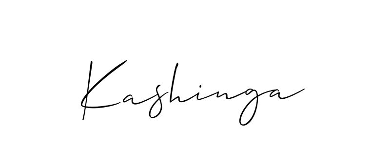 How to make Kashinga signature? Allison_Script is a professional autograph style. Create handwritten signature for Kashinga name. Kashinga signature style 2 images and pictures png