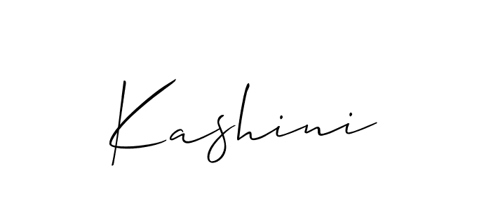 Use a signature maker to create a handwritten signature online. With this signature software, you can design (Allison_Script) your own signature for name Kashini. Kashini signature style 2 images and pictures png