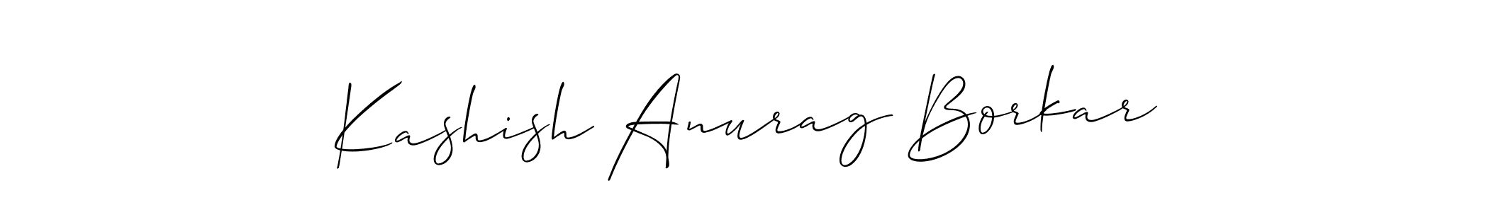 Make a short Kashish Anurag Borkar signature style. Manage your documents anywhere anytime using Allison_Script. Create and add eSignatures, submit forms, share and send files easily. Kashish Anurag Borkar signature style 2 images and pictures png