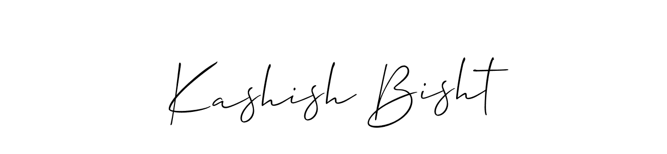 How to make Kashish Bisht signature? Allison_Script is a professional autograph style. Create handwritten signature for Kashish Bisht name. Kashish Bisht signature style 2 images and pictures png