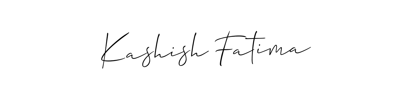 Create a beautiful signature design for name Kashish Fatima. With this signature (Allison_Script) fonts, you can make a handwritten signature for free. Kashish Fatima signature style 2 images and pictures png