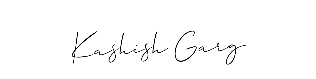 The best way (Allison_Script) to make a short signature is to pick only two or three words in your name. The name Kashish Garg include a total of six letters. For converting this name. Kashish Garg signature style 2 images and pictures png