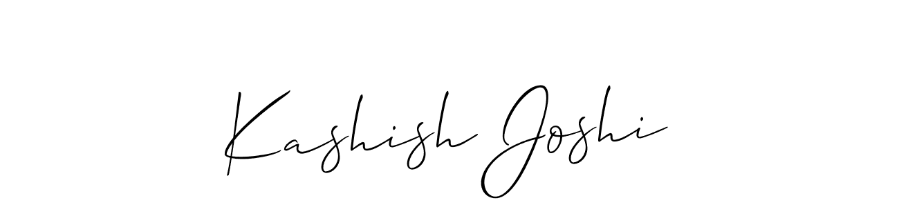 Also we have Kashish Joshi name is the best signature style. Create professional handwritten signature collection using Allison_Script autograph style. Kashish Joshi signature style 2 images and pictures png