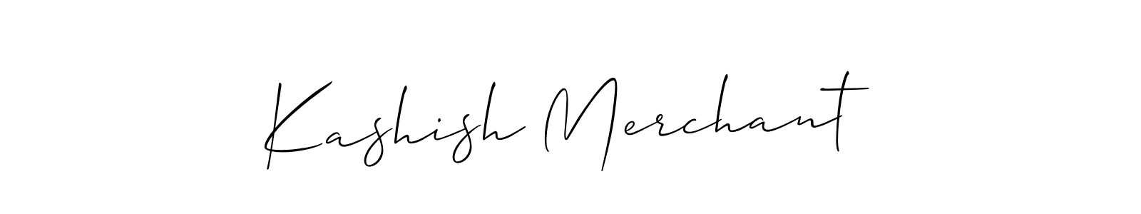 It looks lik you need a new signature style for name Kashish Merchant. Design unique handwritten (Allison_Script) signature with our free signature maker in just a few clicks. Kashish Merchant signature style 2 images and pictures png