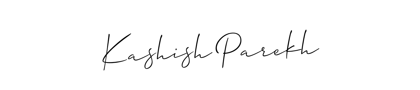 Kashish Parekh stylish signature style. Best Handwritten Sign (Allison_Script) for my name. Handwritten Signature Collection Ideas for my name Kashish Parekh. Kashish Parekh signature style 2 images and pictures png