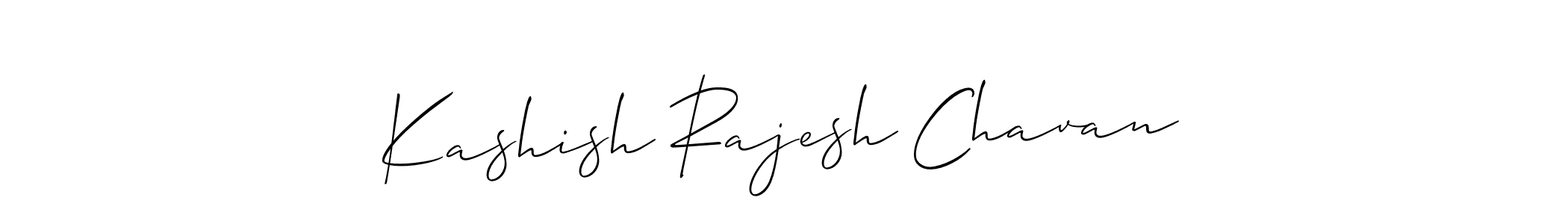 Also we have Kashish Rajesh Chavan name is the best signature style. Create professional handwritten signature collection using Allison_Script autograph style. Kashish Rajesh Chavan signature style 2 images and pictures png