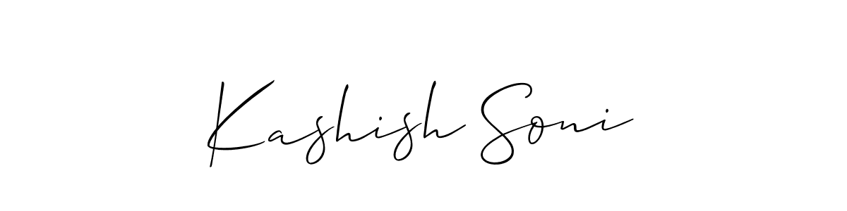 How to make Kashish Soni signature? Allison_Script is a professional autograph style. Create handwritten signature for Kashish Soni name. Kashish Soni signature style 2 images and pictures png