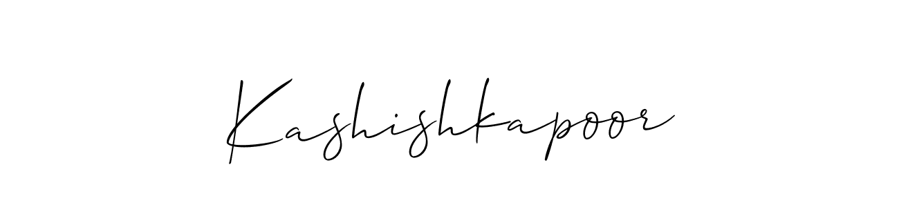 Use a signature maker to create a handwritten signature online. With this signature software, you can design (Allison_Script) your own signature for name Kashishkapoor. Kashishkapoor signature style 2 images and pictures png