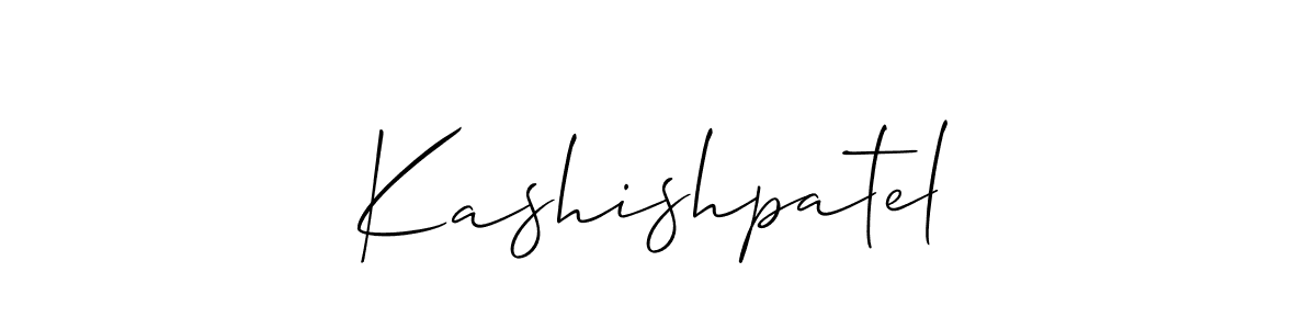 Make a beautiful signature design for name Kashishpatel. With this signature (Allison_Script) style, you can create a handwritten signature for free. Kashishpatel signature style 2 images and pictures png