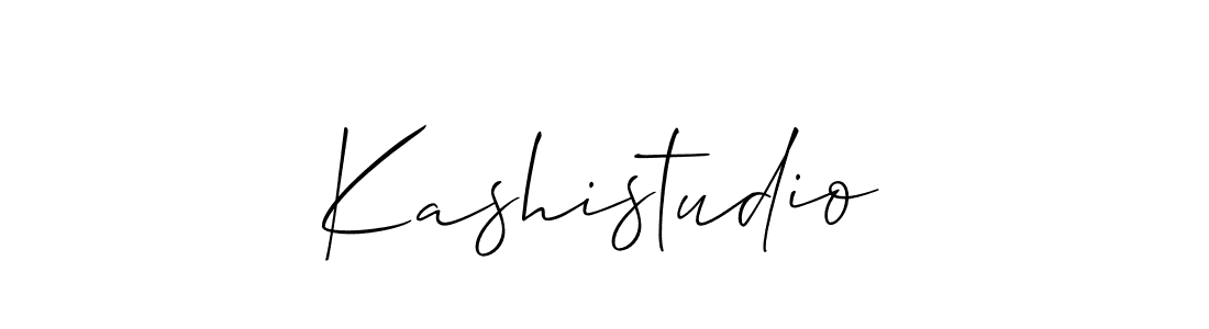 Make a beautiful signature design for name Kashistudio. With this signature (Allison_Script) style, you can create a handwritten signature for free. Kashistudio signature style 2 images and pictures png