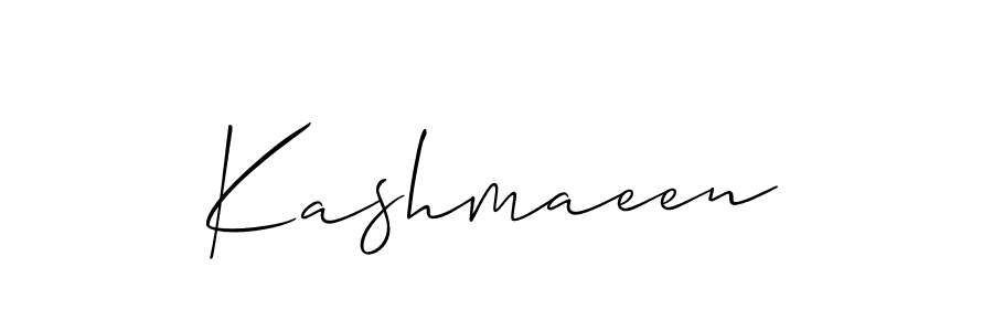Design your own signature with our free online signature maker. With this signature software, you can create a handwritten (Allison_Script) signature for name Kashmaeen. Kashmaeen signature style 2 images and pictures png