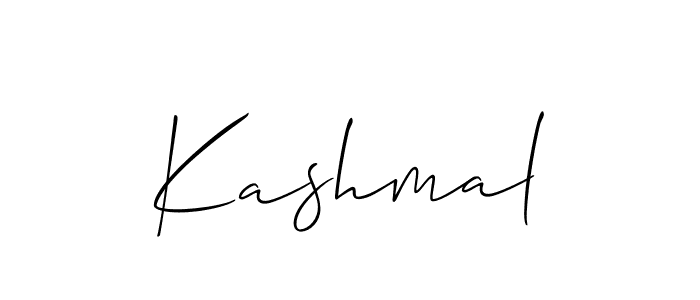 How to make Kashmal signature? Allison_Script is a professional autograph style. Create handwritten signature for Kashmal name. Kashmal signature style 2 images and pictures png