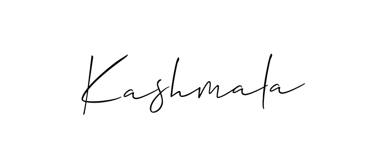 Make a beautiful signature design for name Kashmala. With this signature (Allison_Script) style, you can create a handwritten signature for free. Kashmala signature style 2 images and pictures png