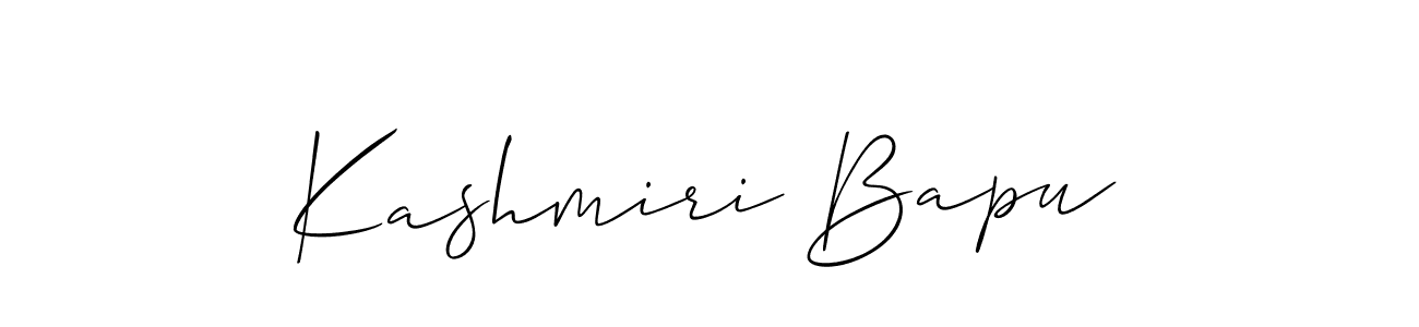 Make a beautiful signature design for name Kashmiri Bapu. With this signature (Allison_Script) style, you can create a handwritten signature for free. Kashmiri Bapu signature style 2 images and pictures png