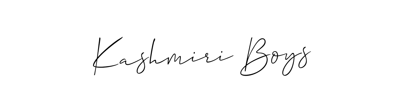 It looks lik you need a new signature style for name Kashmiri Boys. Design unique handwritten (Allison_Script) signature with our free signature maker in just a few clicks. Kashmiri Boys signature style 2 images and pictures png