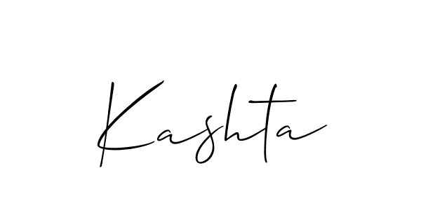 How to Draw Kashta signature style? Allison_Script is a latest design signature styles for name Kashta. Kashta signature style 2 images and pictures png