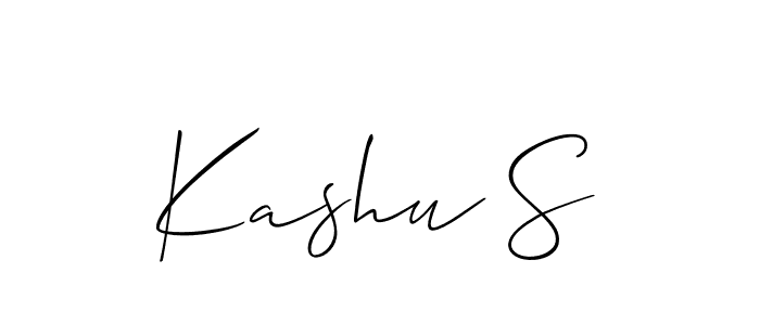 Make a beautiful signature design for name Kashu S. With this signature (Allison_Script) style, you can create a handwritten signature for free. Kashu S signature style 2 images and pictures png