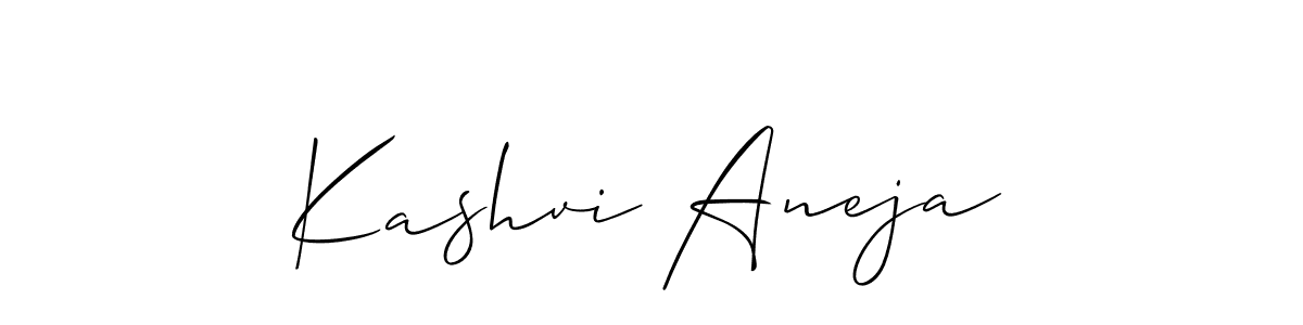 Make a beautiful signature design for name Kashvi Aneja. With this signature (Allison_Script) style, you can create a handwritten signature for free. Kashvi Aneja signature style 2 images and pictures png
