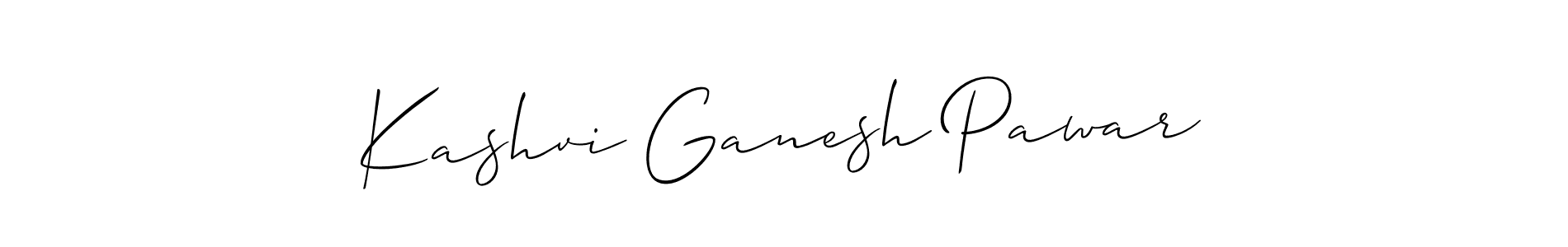Also we have Kashvi Ganesh Pawar name is the best signature style. Create professional handwritten signature collection using Allison_Script autograph style. Kashvi Ganesh Pawar signature style 2 images and pictures png
