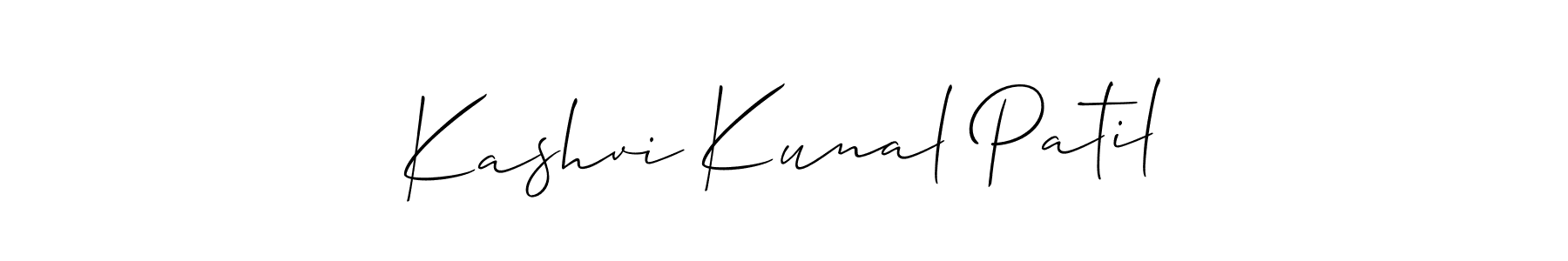 Make a short Kashvi Kunal Patil signature style. Manage your documents anywhere anytime using Allison_Script. Create and add eSignatures, submit forms, share and send files easily. Kashvi Kunal Patil signature style 2 images and pictures png