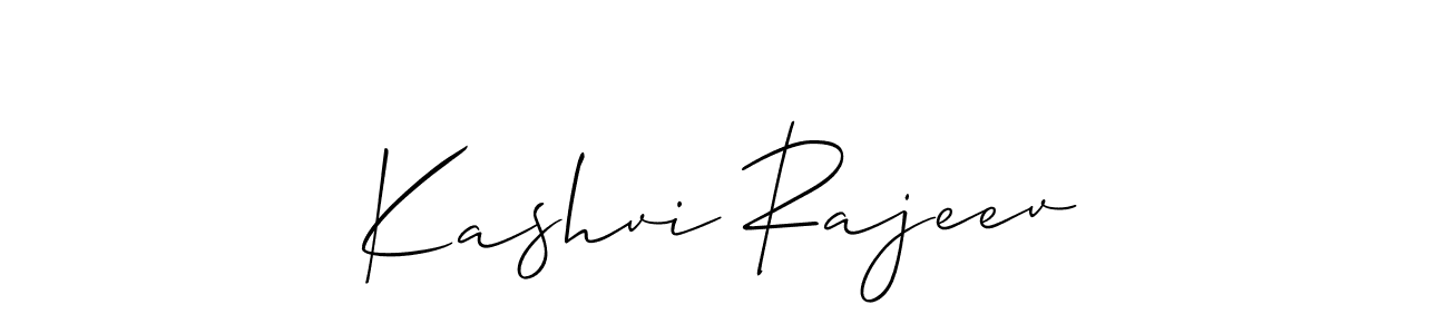 Also we have Kashvi Rajeev name is the best signature style. Create professional handwritten signature collection using Allison_Script autograph style. Kashvi Rajeev signature style 2 images and pictures png