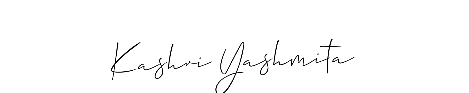 Similarly Allison_Script is the best handwritten signature design. Signature creator online .You can use it as an online autograph creator for name Kashvi Yashmita. Kashvi Yashmita signature style 2 images and pictures png