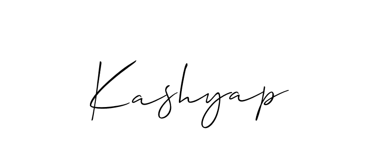 How to make Kashyap  signature? Allison_Script is a professional autograph style. Create handwritten signature for Kashyap  name. Kashyap  signature style 2 images and pictures png