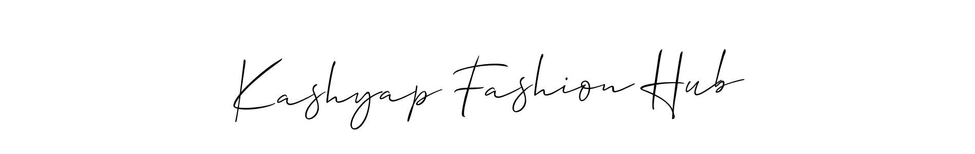 It looks lik you need a new signature style for name Kashyap Fashion Hub. Design unique handwritten (Allison_Script) signature with our free signature maker in just a few clicks. Kashyap Fashion Hub signature style 2 images and pictures png