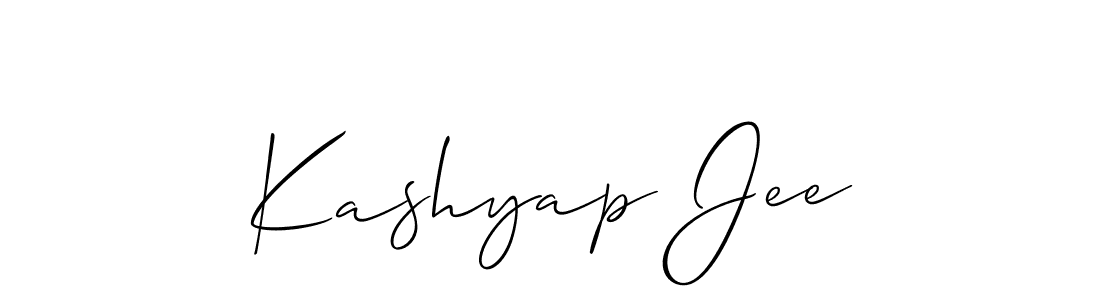 Also You can easily find your signature by using the search form. We will create Kashyap Jee name handwritten signature images for you free of cost using Allison_Script sign style. Kashyap Jee signature style 2 images and pictures png