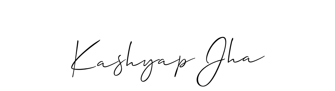 How to Draw Kashyap Jha signature style? Allison_Script is a latest design signature styles for name Kashyap Jha. Kashyap Jha signature style 2 images and pictures png