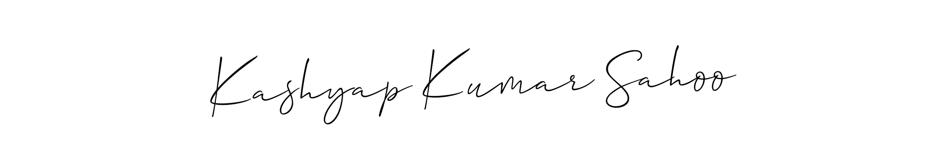 How to make Kashyap Kumar Sahoo signature? Allison_Script is a professional autograph style. Create handwritten signature for Kashyap Kumar Sahoo name. Kashyap Kumar Sahoo signature style 2 images and pictures png