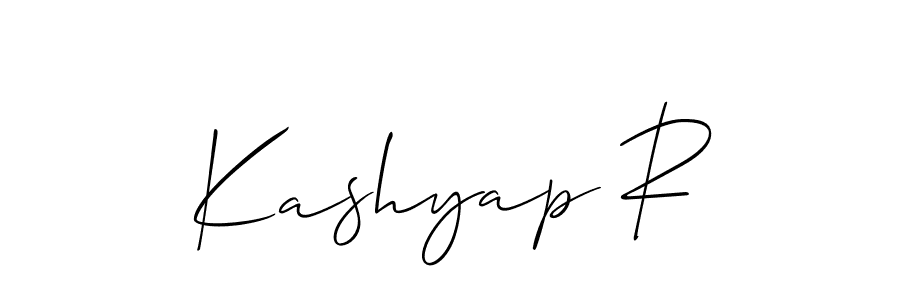 Also You can easily find your signature by using the search form. We will create Kashyap R name handwritten signature images for you free of cost using Allison_Script sign style. Kashyap R signature style 2 images and pictures png