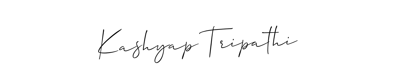 How to make Kashyap Tripathi name signature. Use Allison_Script style for creating short signs online. This is the latest handwritten sign. Kashyap Tripathi signature style 2 images and pictures png