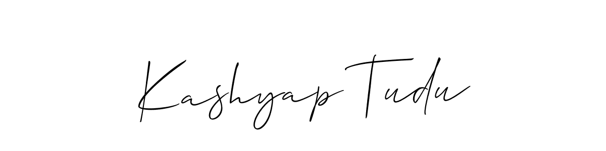 Similarly Allison_Script is the best handwritten signature design. Signature creator online .You can use it as an online autograph creator for name Kashyap Tudu. Kashyap Tudu signature style 2 images and pictures png