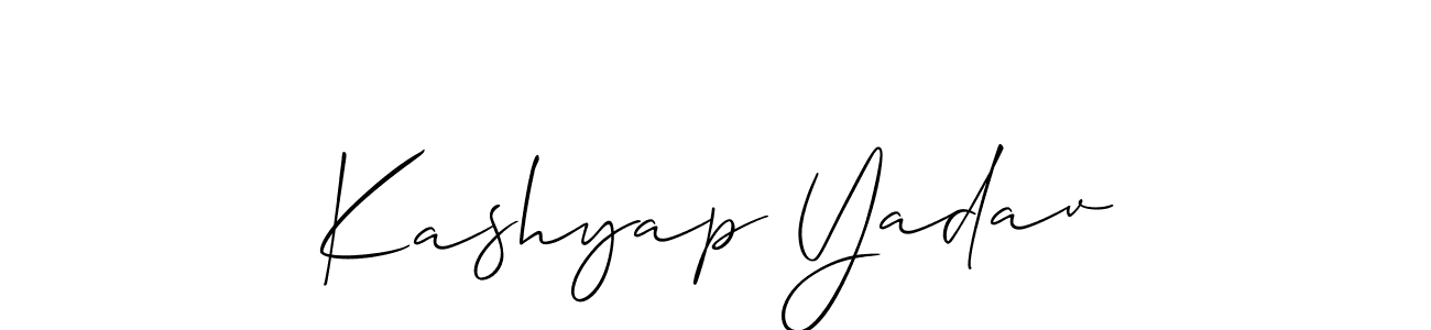 How to make Kashyap Yadav name signature. Use Allison_Script style for creating short signs online. This is the latest handwritten sign. Kashyap Yadav signature style 2 images and pictures png