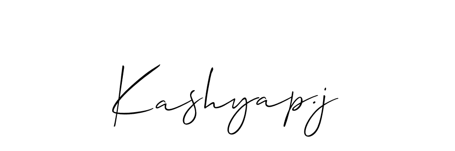 if you are searching for the best signature style for your name Kashyap.j. so please give up your signature search. here we have designed multiple signature styles  using Allison_Script. Kashyap.j signature style 2 images and pictures png