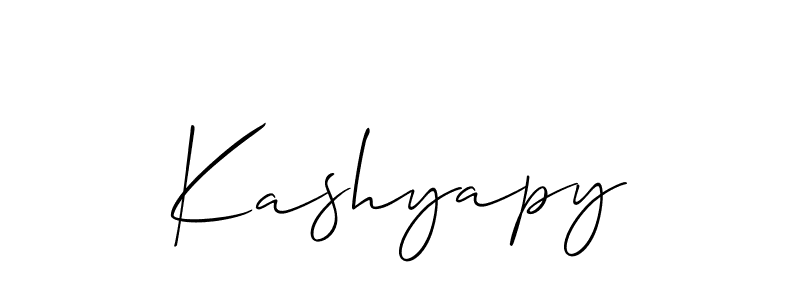 How to make Kashyapy name signature. Use Allison_Script style for creating short signs online. This is the latest handwritten sign. Kashyapy signature style 2 images and pictures png