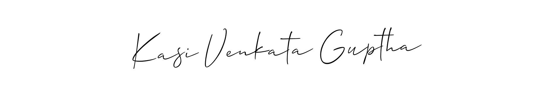 Design your own signature with our free online signature maker. With this signature software, you can create a handwritten (Allison_Script) signature for name Kasi Venkata Guptha. Kasi Venkata Guptha signature style 2 images and pictures png