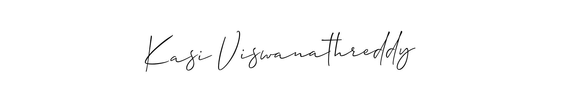 if you are searching for the best signature style for your name Kasi Viswanathreddy. so please give up your signature search. here we have designed multiple signature styles  using Allison_Script. Kasi Viswanathreddy signature style 2 images and pictures png