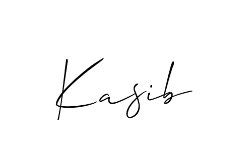 Design your own signature with our free online signature maker. With this signature software, you can create a handwritten (Allison_Script) signature for name Kasib. Kasib signature style 2 images and pictures png