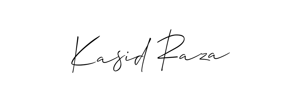 How to Draw Kasid Raza signature style? Allison_Script is a latest design signature styles for name Kasid Raza. Kasid Raza signature style 2 images and pictures png