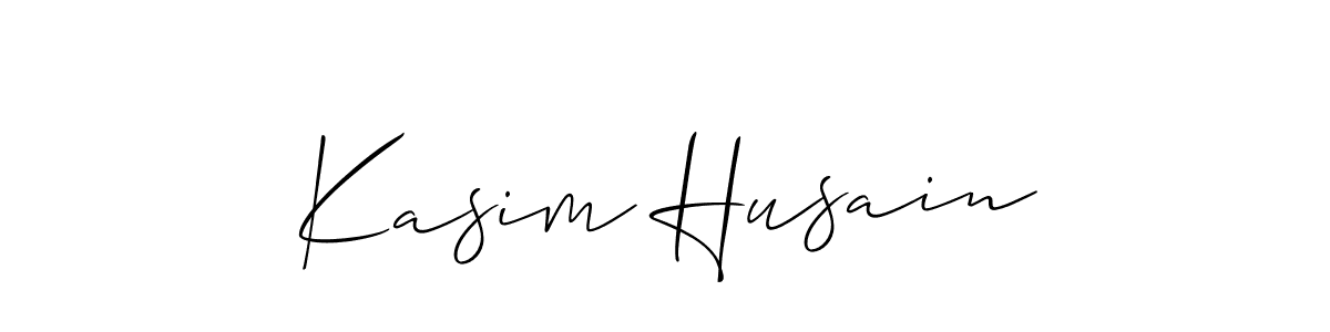 Design your own signature with our free online signature maker. With this signature software, you can create a handwritten (Allison_Script) signature for name Kasim Husain. Kasim Husain signature style 2 images and pictures png