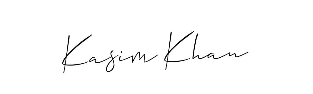 Use a signature maker to create a handwritten signature online. With this signature software, you can design (Allison_Script) your own signature for name Kasim Khan. Kasim Khan signature style 2 images and pictures png