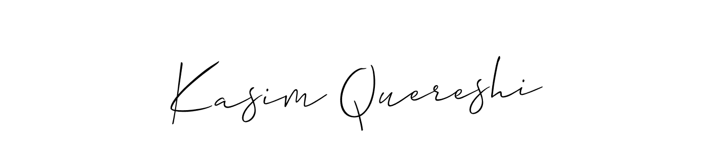 Also we have Kasim Quereshi name is the best signature style. Create professional handwritten signature collection using Allison_Script autograph style. Kasim Quereshi signature style 2 images and pictures png