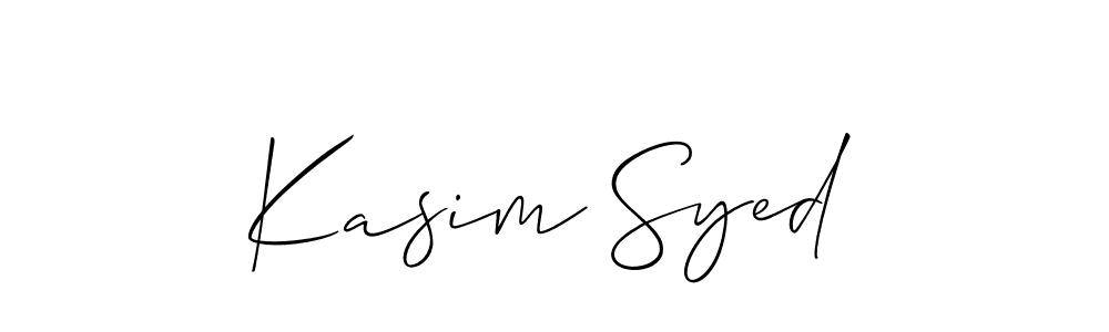 Similarly Allison_Script is the best handwritten signature design. Signature creator online .You can use it as an online autograph creator for name Kasim Syed. Kasim Syed signature style 2 images and pictures png