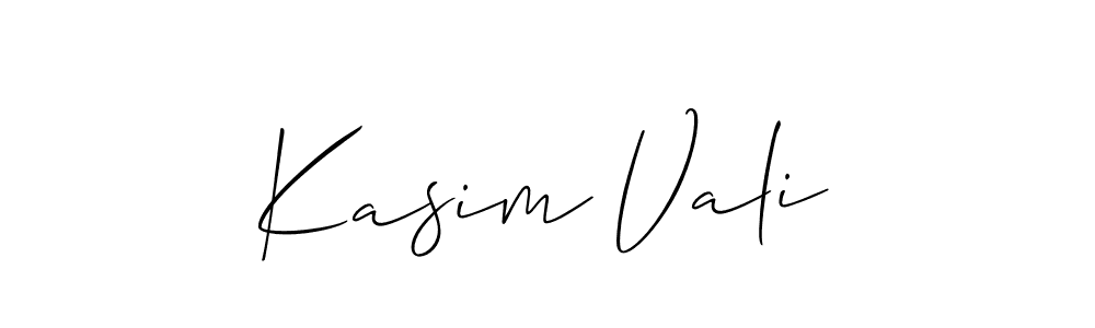 Allison_Script is a professional signature style that is perfect for those who want to add a touch of class to their signature. It is also a great choice for those who want to make their signature more unique. Get Kasim Vali name to fancy signature for free. Kasim Vali signature style 2 images and pictures png