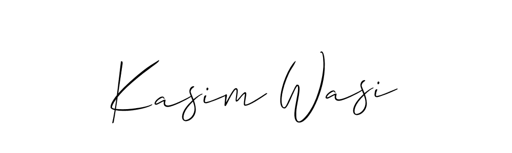 You should practise on your own different ways (Allison_Script) to write your name (Kasim Wasi) in signature. don't let someone else do it for you. Kasim Wasi signature style 2 images and pictures png